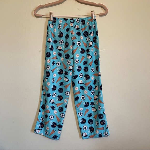 Carter's | Blue "All-Star Snoozer" Sports-Themed Microfleece Pajama Bottoms 7 - Picture 4 of 4